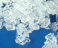 Some aluminium sulphate-16-water crystals