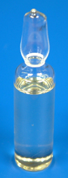 A glass ampoule