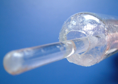 Glass rod breaks through the bottom of a boiling tube