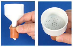 Two views of a Buchner funnel