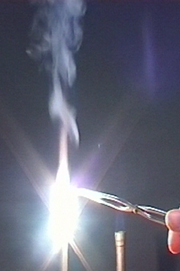 Burning magnesium