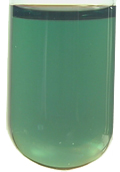 Precopitate dissolves to give a green solution