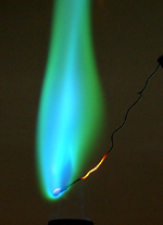 Blue and green colours are seen in the copper flame test