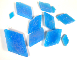 Some copper(II) sulphate crystals - copper is a transition element