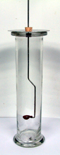 A deflagrating spoon in a gas jar