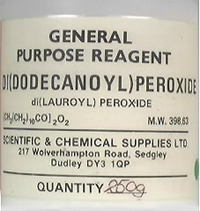 Di(dodecanoyl) peroxide is a free radical initiator
