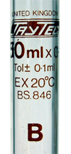50 ml burette accuracy ± 0.1 ml