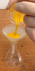 Don't overfill the filter paper