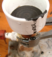 Too rapid addition leads to spillage