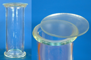 A gas jar with lid