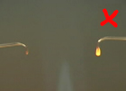 glass pulled apart in flame and sealed