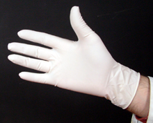 Disposable latex glove