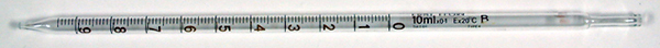 A 10 ml graduated pipette