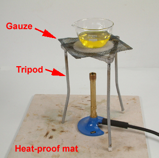 Heating on a tripod