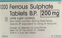 Iron tablet label