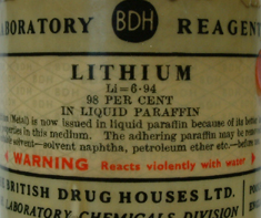 lithium metal label
