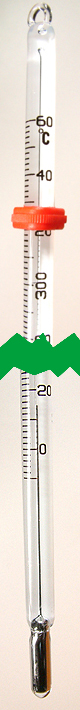 Mercury-in-glass thermometer
