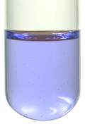 Violet solution is formed