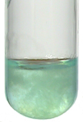 A pale green precipitate