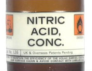 Concentrated nitric acid bottle
