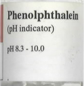 Phenolphthalein indicator