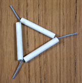 A pipe clay triangle