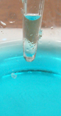Further liquid is delivered when the pipette tip is dipped into the liquid or touched against the glass