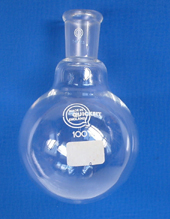 A round bottomed flask - a reaction vessel