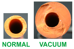 Thin-walled normal-use rubber tubing and thick-walled vacuum tubing 