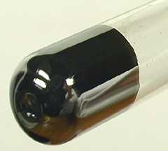 The result of a positive silver mirror test