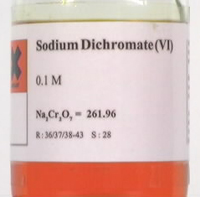 Sodium dichromate(VI) solution bottle