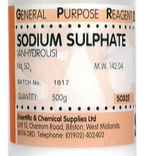 Anhydrous sodium sulphate is a drying agent