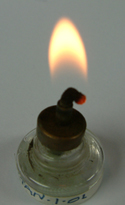 A small spirit burner