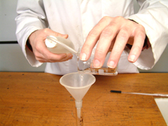 The beaker is rinsed out twice