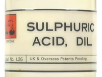 Sulphuric(VI) acid bottle with no (VI) on the label!