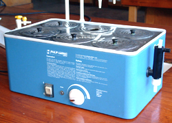 An electric, thermostatically controlled water bath