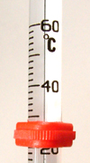 Temperature measured in degrees centigrade