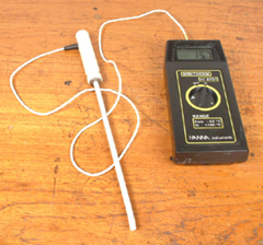 A digital thermometer and probe