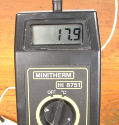 Close up of digital thermometer