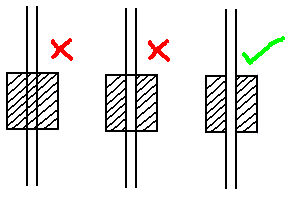 diagram showing how to draw a tube passing through a bung