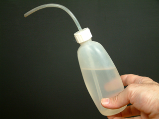A wash bottle
