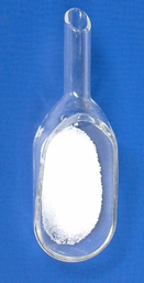 A glass weighing boat